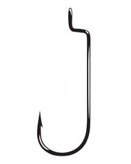 25 Pack Round Bend Offset Worm Hook (Bronze, 2/0)