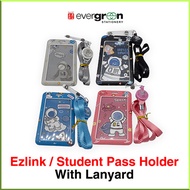 [SG] Ezlink / Student Pass Holder w/Lanyard Astronaut [Evergreen Stationery]