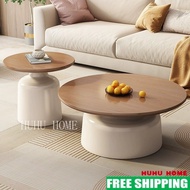 Solid wood Round Coffee table Living room Household Small apartment Simple, influencer Martini Combi