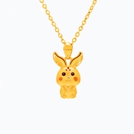 Michael Trio Sweet Rabbit Pendant in 999 Pure Gold