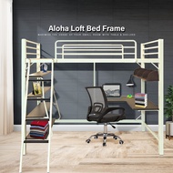 (*สินค้าพร้อมส่ง*)NETHOME  : เตียง โครงเตียง ชั้นลอย มีชั้น2 เตียง โต๊ะ ชั้นวางของ คุณภาพดี (Aloha Metal Loft Bed Frame) เตียงนอน