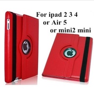 Ultra thin Flip Pu Leather 360 Degree Rotating Cases Smart Cover Stand For iPad2 3 ipad4 ipad Air ip