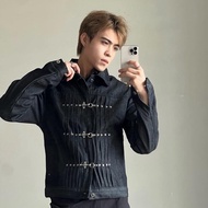 Jacket jeans FAFIC BUCKLE DEMIN indigo version, high quality raw denim, regula form, unisex basic st