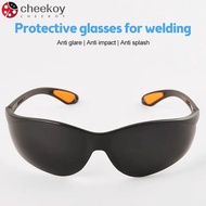 CHEEKOY Welding Welder Goggles, Windproof Dustproof Safety Goggles, Scratch Goggles Grey Black Eyewe