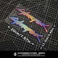 Cyberpunk Cyberpunk 2077 Laser Sticker Electric Motorcycle Car Windshield Decorative Sticker