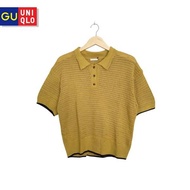Uniqlo Turmeric GU Net Halfbutton Top (CODE: B94 -18 )