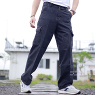 Tony Jack Cargo Pants Rugged Black - Celana Cargo Loose Jeans Pria Baggy Fit