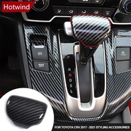 HOTWIND Car Interior Gear Shift Knob Head Decorative Cover ABS Trim For Toyota CRV 2017 - 2021 Styli