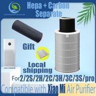 【gray-detached】Replacement Compatible with Xiaomi 2/2S/2H/2C/3H/3C/3S/pro Filter Air Purifier Accessories High Quality