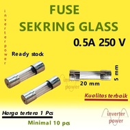 0.5a 250v small glass fuse glass fuse 5x20 mm 5*20 0.5a