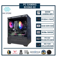Econo 02 PC Case | Ryzen 5 7500f, 32GB DDR5, VGA RTX 3050/ 5060/ 5060 Ti, New 36T