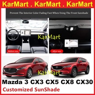Car Front Windshield Sunshade Mazda CX3 CX5 CX8 CX30 MAZDA 3 Custom-Fit Car Window Sunshade Customiz