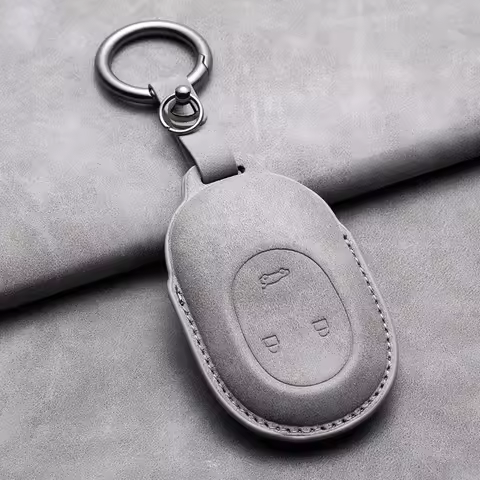 Suede Leather Car Smart Key Fob Case For Wei Lai NIO ET5 ET7 ES7 EC7 2020 2022 ES6 2019 ES8 2018Keyc