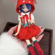 [Only Baby Clothes] Strawberry Candy Rabbit Ears Azone Six Points Ob22/24 Baby Clothes Maid Clothes 