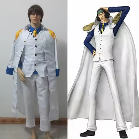 Aokiji Kuzan Cosplay Costume Aokiji Kuzan Navy Admiral Uniform Customized Any Size