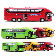 YONGYIX Gift for Boy Birthday Gift Toy Vehicles Vehicle Set Car Bus Model Door Open Bus Toy Bus Model Car Toy Long-distance Bus Double Decker Bus