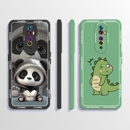 Case for Oppo Reno 2 / Reno 2F Phone Case Cute Panda Pattern Liquid Silicone Soft Back Cover for Oppo Reno2 / Reno2 F