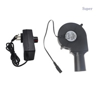Super 12V BBQ Fan with AC 100-240V Variable Speed Controller Adapter