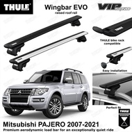 Mitsubishi PAJERO 2007-2021 Thule wingbar crossbar roof rack original black silver EVO
