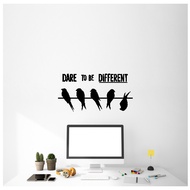 Wall Stickers Dare Different Glass Wall Decoration Cutting Sticker Quotes Work Desk Decoration WallD