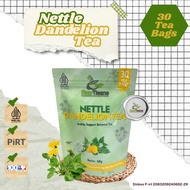 RAW TISANE Nettle Dandelion Tea: Tea Bags with Nettle Leaves & Dandelion Leaves Contains 30 Tea Bags