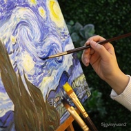 Transon Painting Materials Art Brush Fan Pen Gouache Watercolor Oil Painting Brush Acrylic Painting Brush15Set with Pen