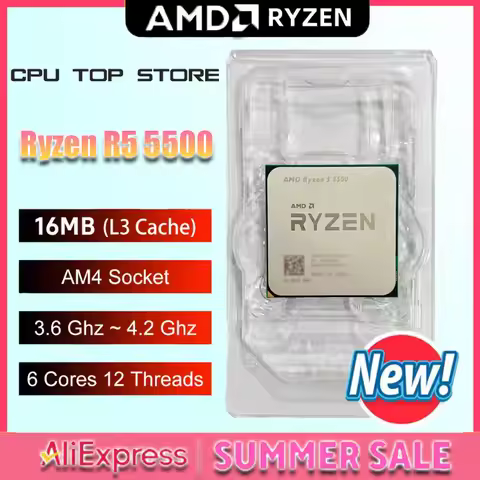 AMD Ryzen 5 5500 5500X 6C/12T 4.2GHz Unlocked AM4 Gaming CPU Without Package