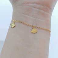 Rantai tangan cartoon emas 375