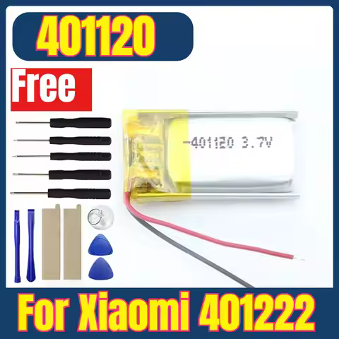 401120 Li-ion Polymer Battery 3.7V 50mAh Replace Selfie Stick Button for Xiaomi 401222 Registrar Rec