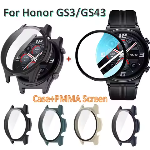 PC Shell Case Protective Frame for honor watch gs3/gs4 Watch Cover Protector Glass Film PMMA Screen 