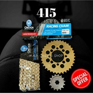 Suzuki Rg110 Rgv120 RG RGV Best110 RC Rc80 Rc100 Rc110 Spocket Gold + Rantai Gold 415 122L 132L