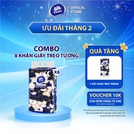 [COMBO 8 PACK OF WALL PAPER] Vinda Prestige 4D premium wall paper towels 3 layers 212 sheets