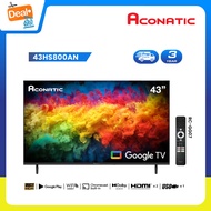 ใหม่ Aconatic ทีวี 43 นิ้ว FHD Google TV รุ่น 43HS800AN ระบบปฏิบัติการ Google/Netflix & Youtube Wifi