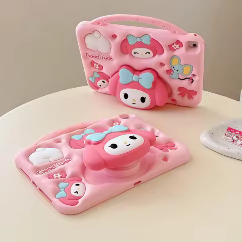 Kawaii Sanrio My Melody Kuromi Stand Tablet Case For Samsung Galaxy Tab A9 Plus A8 X200 X205 10.5 A7