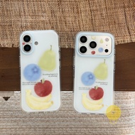 For iPhone 16 Pro Max Case TPU Fruit Phone Case For iPhone 17 Pro Max 16 15 Cover 手机壳 Aesthetic Kore
