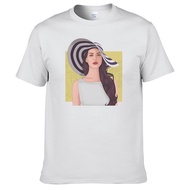 Lana del rey lana del rey lana del rey Musical Female Singer Short-Sleeved T-shirt T-shirt Loose Lar