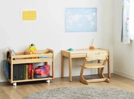 Yamatoya - Buono 3 幼兒實木桌椅 + 移動收納櫃