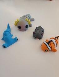 3D Printed toys 3D 打印玩具 公仔魚 貓貓 水怪 鯊魚 axolotl
