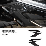 Motorcycle 3b resin sticker protects passenger pedals suitable for Zontes 368 G 2025
