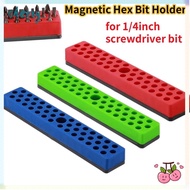 CHERRY Magnetic Hex Bit Holder Organizer, Solid Color Plastic+Magnetic Screwdriver Bit Storage Organ