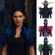 Preston Feather Shawl - Luxury Punk Feather Shawl for Halloween Retro Gothic Costumes
