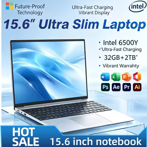 Intel Pentium 6500Y 15.6 Laptop 2C4T 3.4GHz 32GB RAM 2TB SSD 5000mAh Backlit Fingerprint Gamer Offic