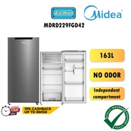 Midea Single Door Fridge 163L Gross Refrigerator Peti Sejuk Peti Ais 1 Pintu Murah 冰箱 MDRD229FGD42-M