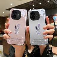 Star Flash Bunny Suitable for IQOOZ9Turbo Phone Case High-End iqooZ9x Glass IQOOZ9 Female Lanyard So