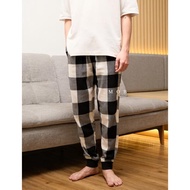 Original Jogger Pajama Pants 0Ld Navy Black White Plaid