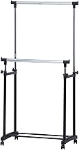 Fuji Boeki 15540 Double Hanger Rack, Width 29.5 x Depth 16.9 x Height 35.4-57.9 inches (75 x 43 x 89