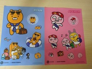 (包郵)  KAKAO FRIENDS貼紙 2張