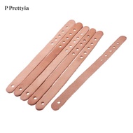 P Prettyia 6pcs Pool Eight Ball Table Pocket Rail Leather Belt 10" Length 0.8" Width