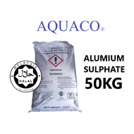 AQUACO Aluminium Sulphate / Alum ( 50 KG / per Bag) for swimming pool / Water clarifier / Air Boring