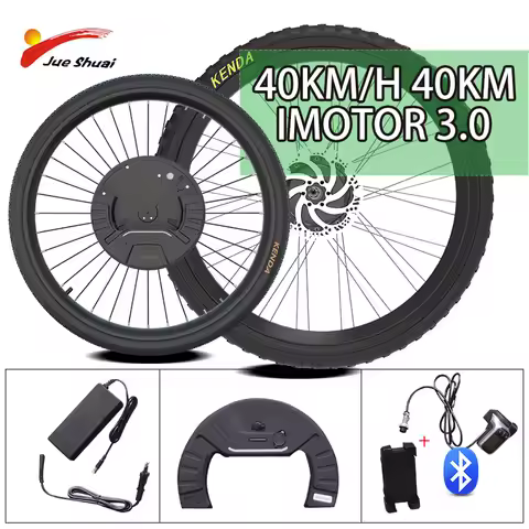 20-29inc 20/26x4.0 700C Tire Electric Bike Conversion Kit with Battery 7.8ah 36V 350W IMOTOR 3.0 40K